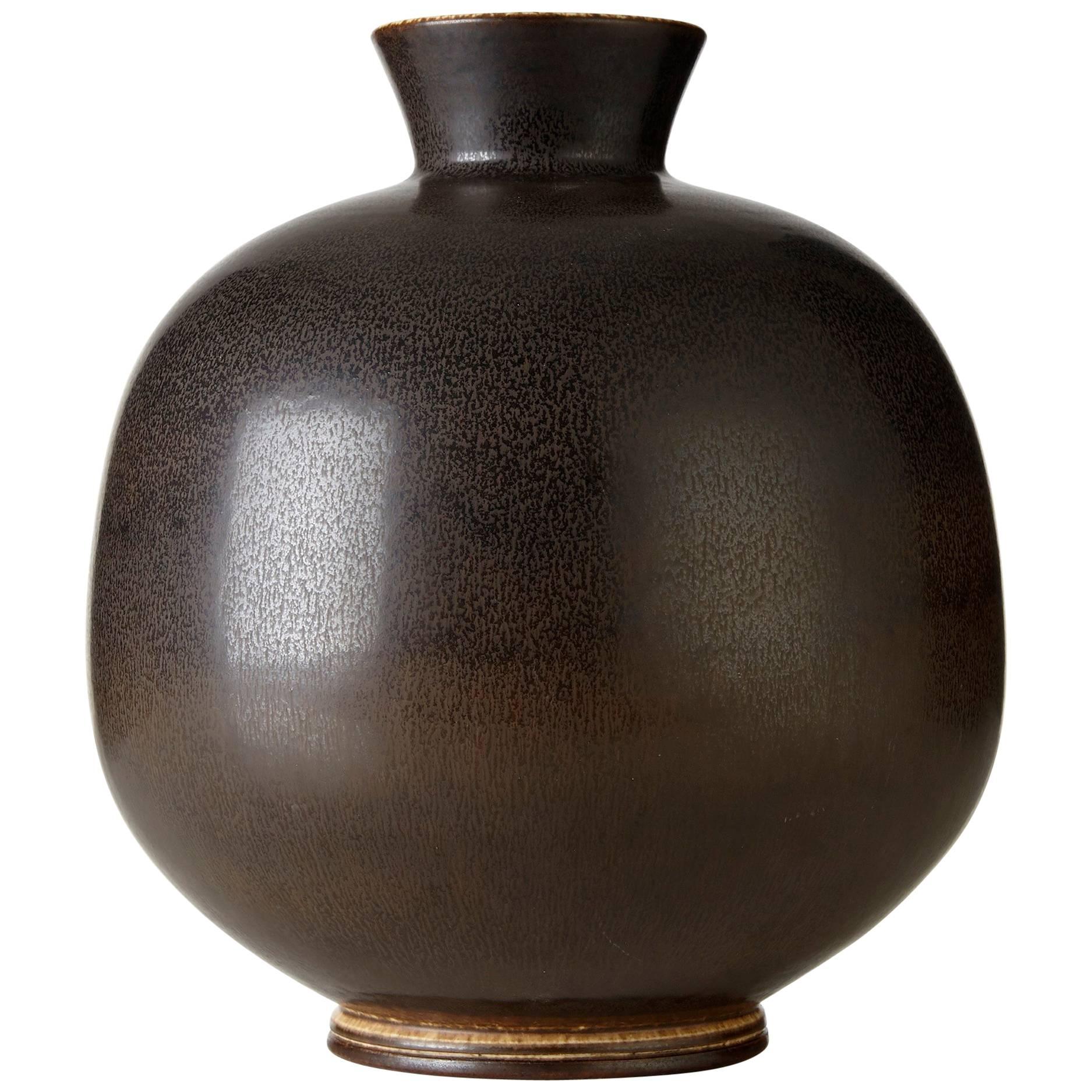 Berndt Friberg Stoneware Vase, Sweden, 1976 For Sale