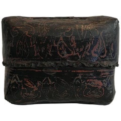 19th Century Hand-Painted Burmese Lacquer Lidded Box