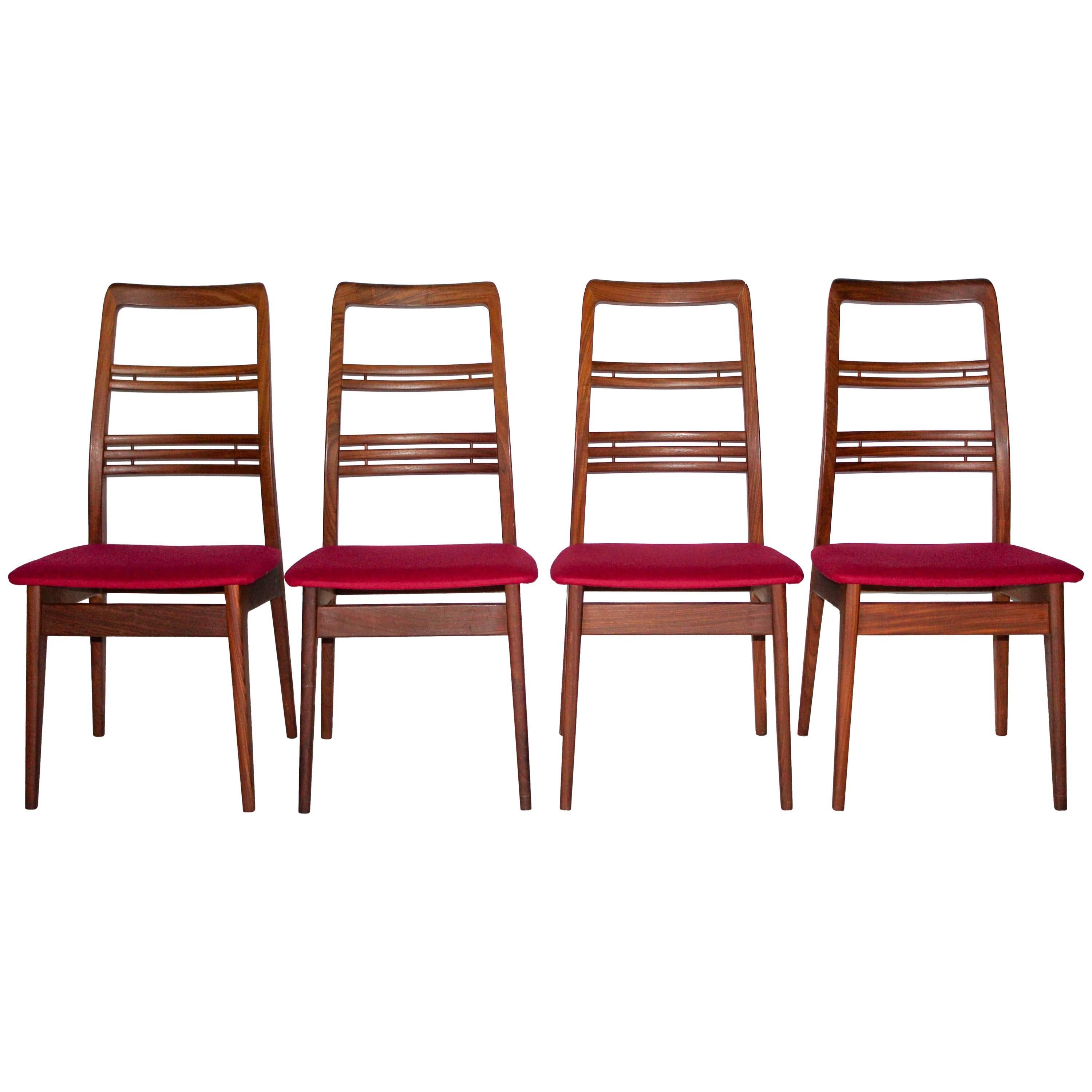 Midcentury Svante Skogh "Rosetto" Teak Dining Chairs, Set of Four