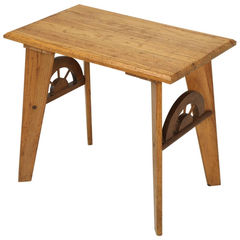 American "Ranch Oak" Side or End Table For Sale at 1stdibs