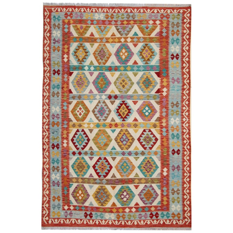 Multicolored New Kilim Rugs, Traditional Rugs Oriental Carpet from