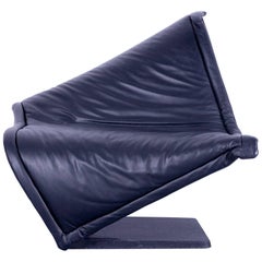 Rosenthal Studio Line Designer Leather Chair by Simon Desanta Black Single Seat