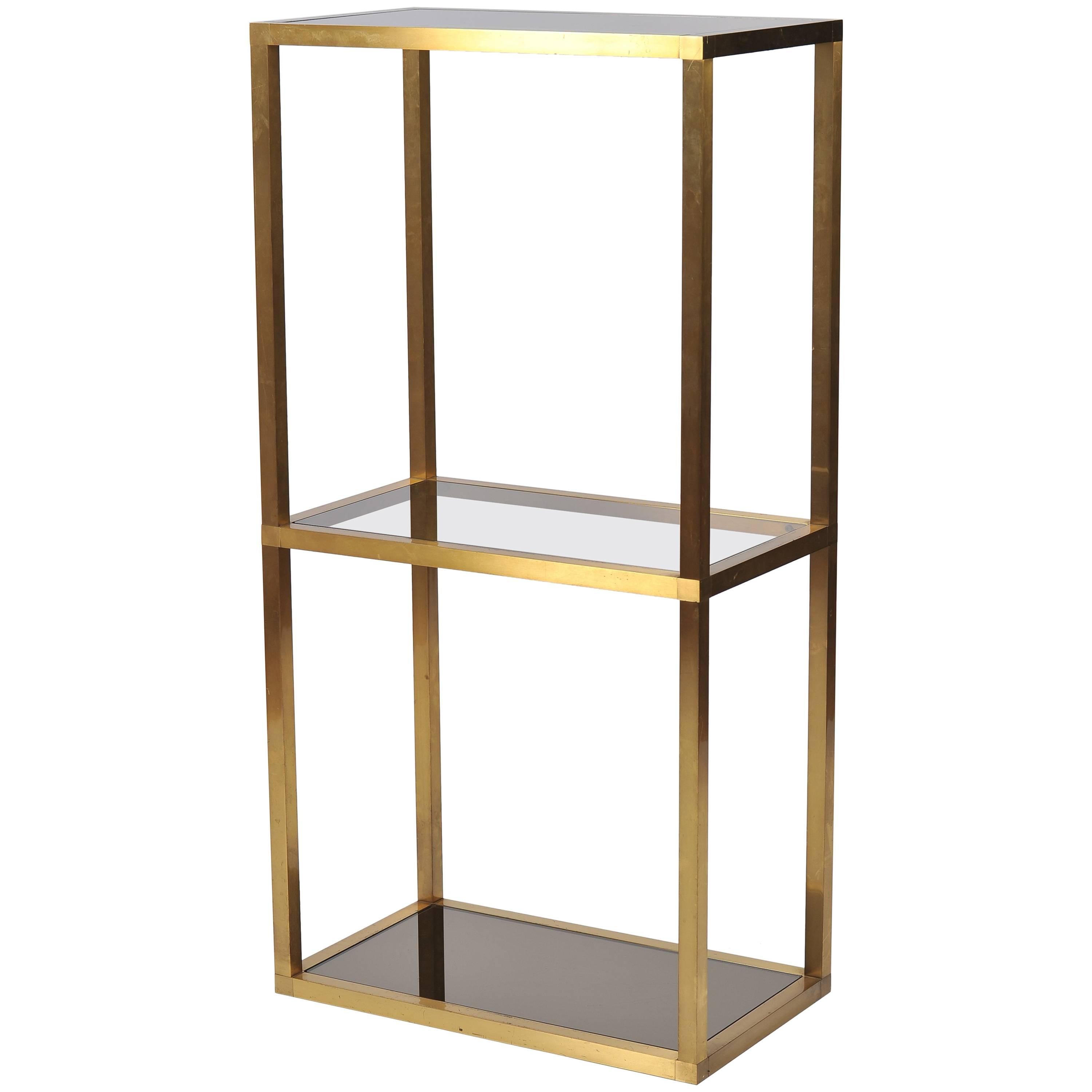 French, 1970s Brass Etagere