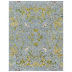 'Paradiso, Sky' Hand-Knotted Tibetan Rug Made in Nepal by New Moon Rugs