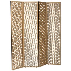 100xbtr Contemporary Quentin Folding Screen in Extira with Baltic Birch Frame
