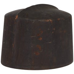 Moule à chapeau en bois d'orme asiatique du début du XXe siècle