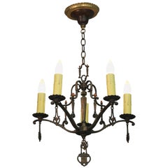 1920s Polychrome Spanish Revival Chandelier