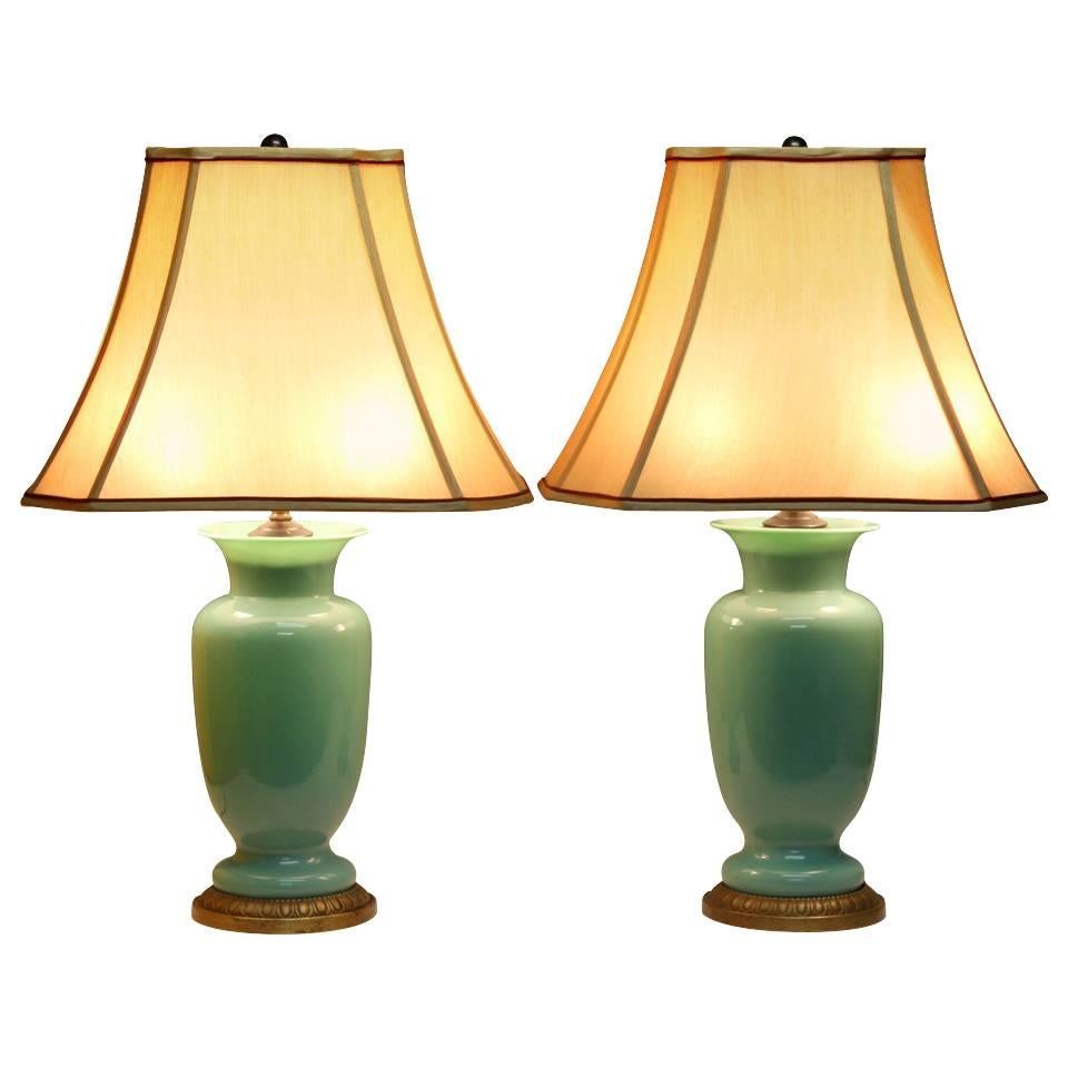 Pair of Paul Hanson Lamps For Sale