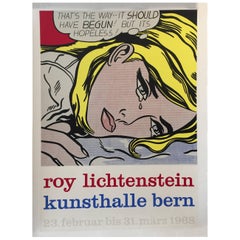 Affiche ancienne:: "Kunsthalle Bern" d'après Roy Lichtenstein:: 1968