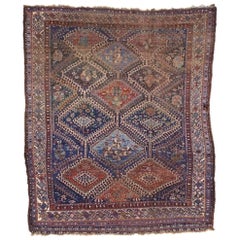 Antique Persian Shiraz Rug with Modern Tribal Style