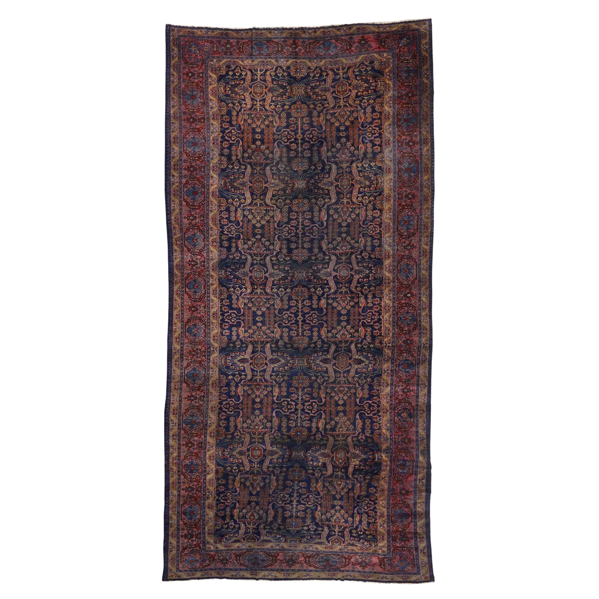 Oversized Antique Persian Bibikabad Rug, Hotel Lobby Size Carpet For Sale