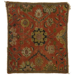 Mid-19th Century Antique Persian Sultanabad Accent Rug