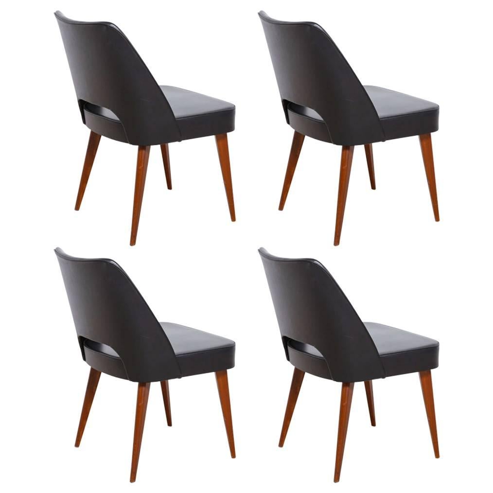 Set of Four Thonet 1950s Dining Chairs