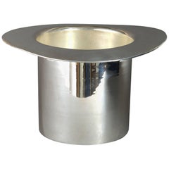Retro 20th Century Silver Plated Top Hat Champagne Ice Bucket