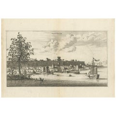 Antique Print of the City of Vannungam ‘China’ by J. Nieuhof, 1666