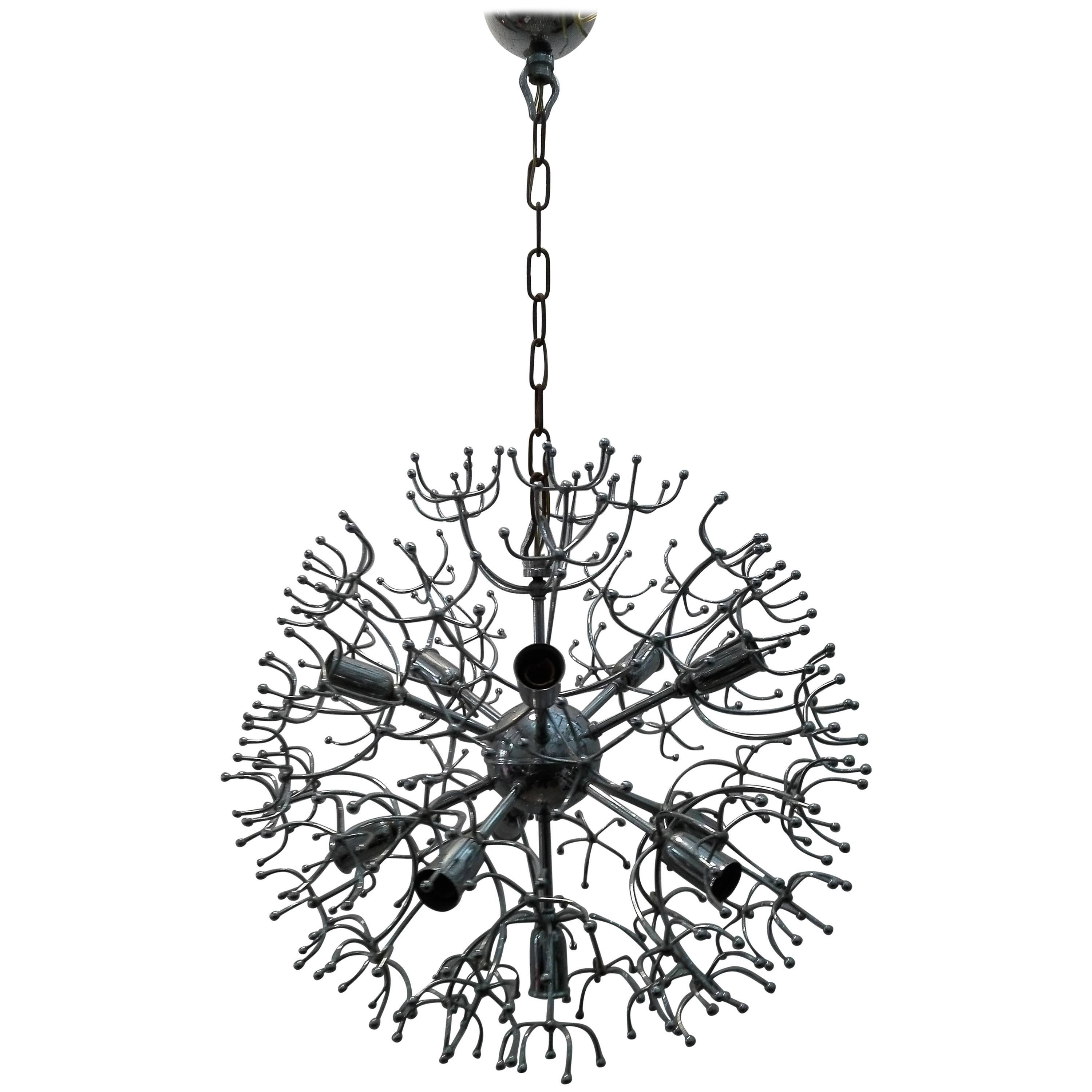 Sputnik Chandelier with 11 Lights by Gaetano Sciolari, 1960s For Sale