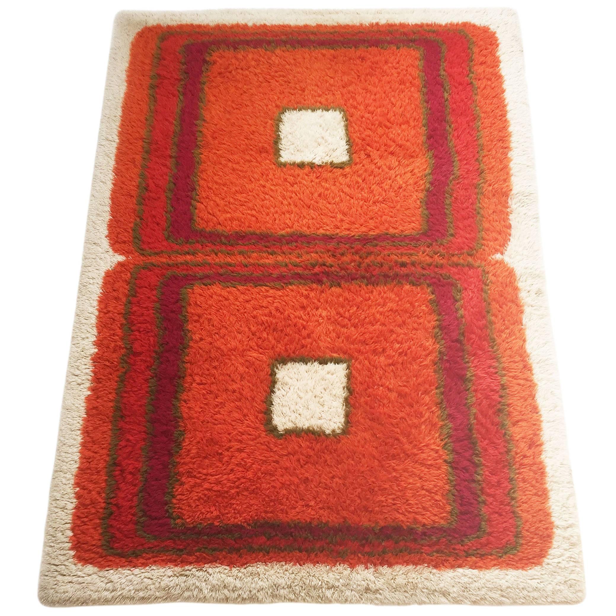 Dänischer moderner Wollteppich Rya Tapestry von Hojer Eksport Wilton:: 1960er Jahre:: Dänemark