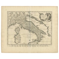 Antique Map of Italy 'Sardinia and Corsica' by P. Cluverus, circa 1672