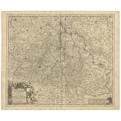 Antique Map of the Saxony Region 'Germany' by F. de Wit, circa 1680