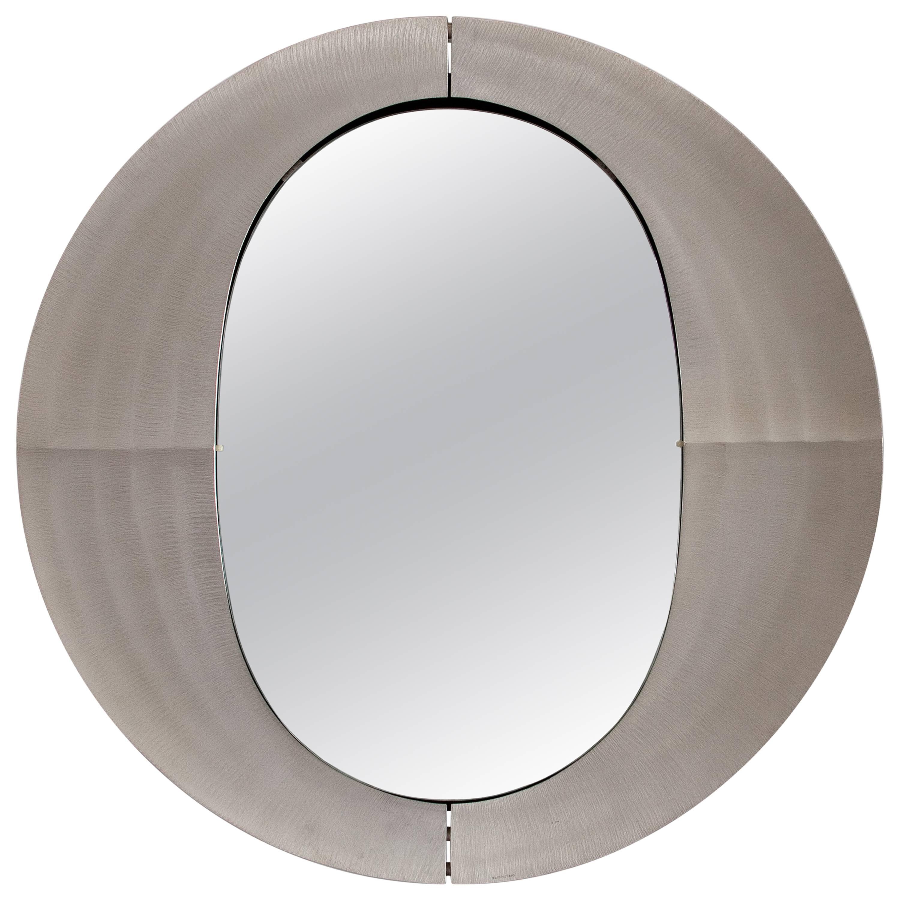 Lorenzo Burchiellaro, an Italian Etched Aluminium Mirror For Sale