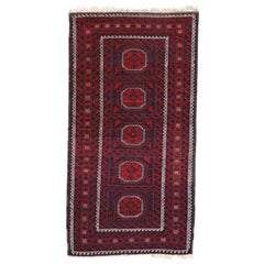 Retro Persian Baluch Rug with Jacobean Style and Saturated Colors