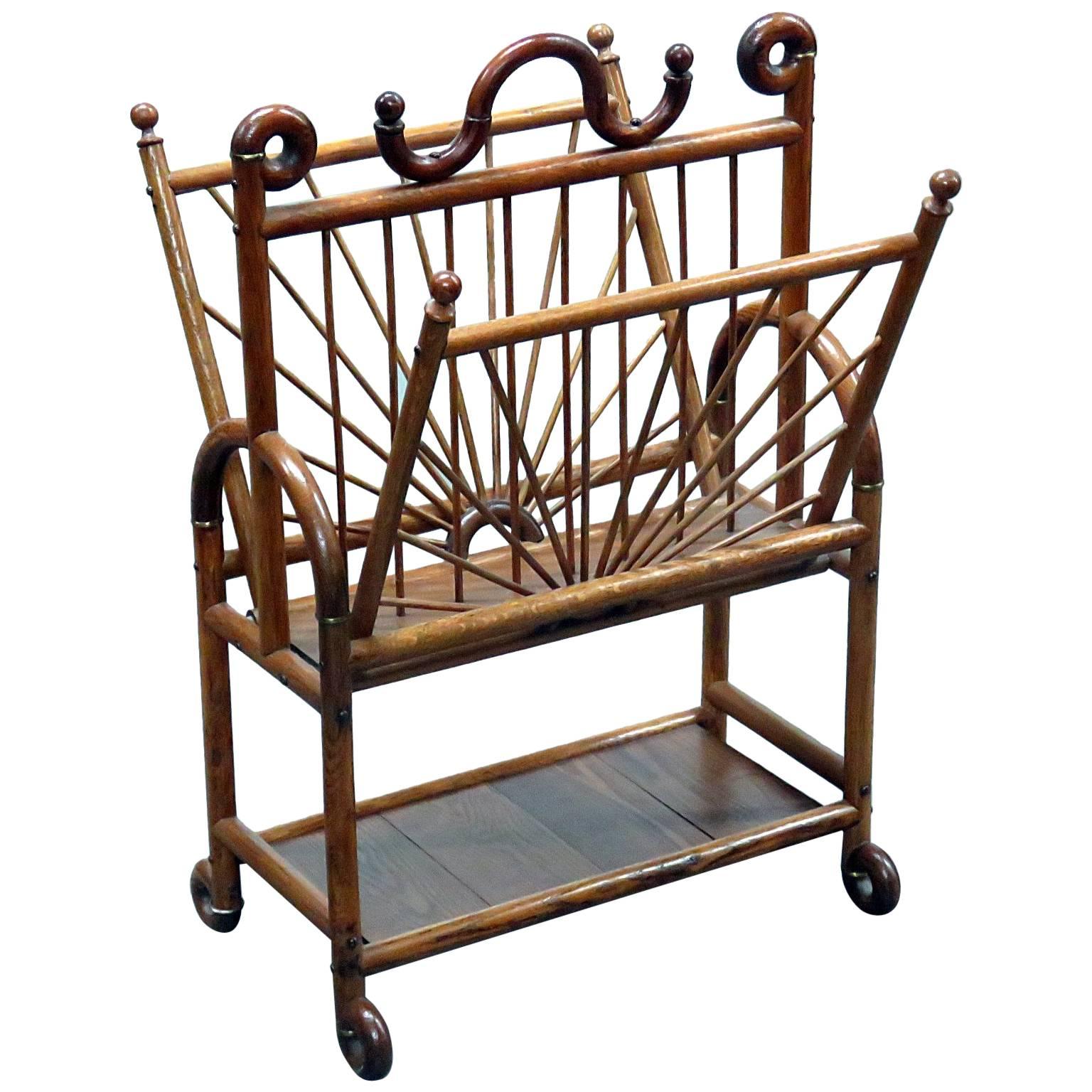 Victorian Oak Magazine Rack at 1stDibs | victorian magazine rack