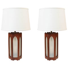 Pair of Vintage c. 1970s Moorish Style Lamps