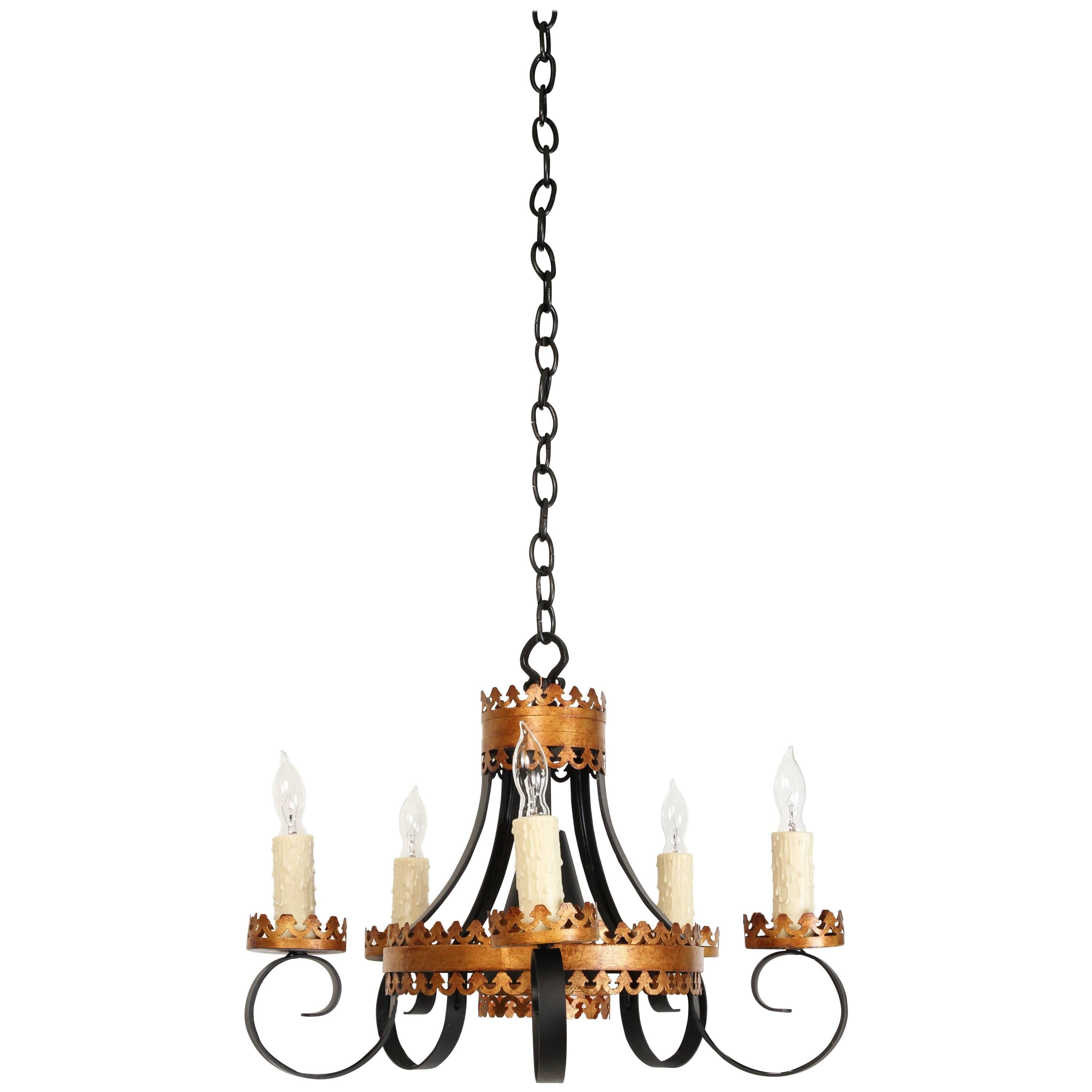 Black and Gold Iron Hanging Light