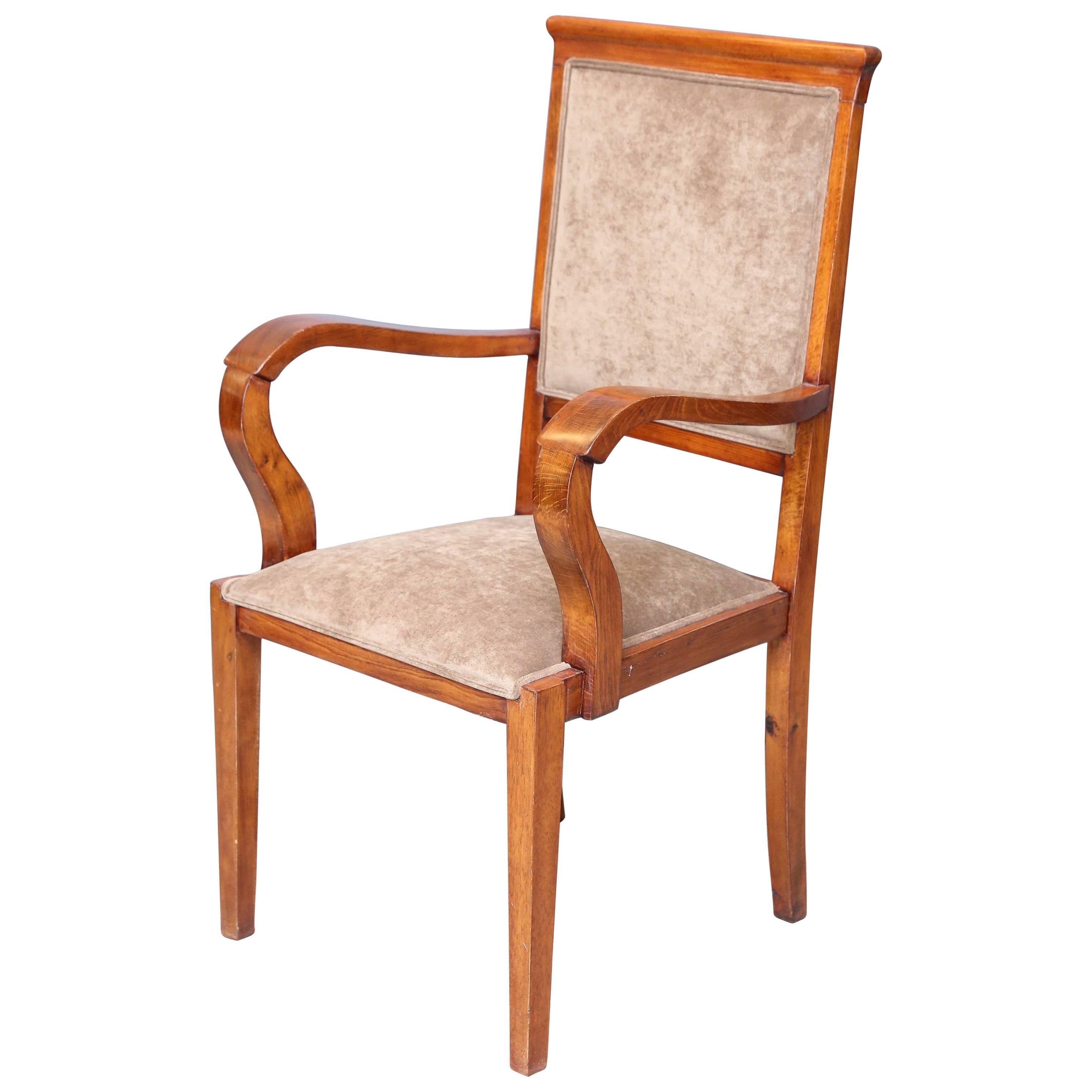 Hungarian Art Deco Chair in Walnut