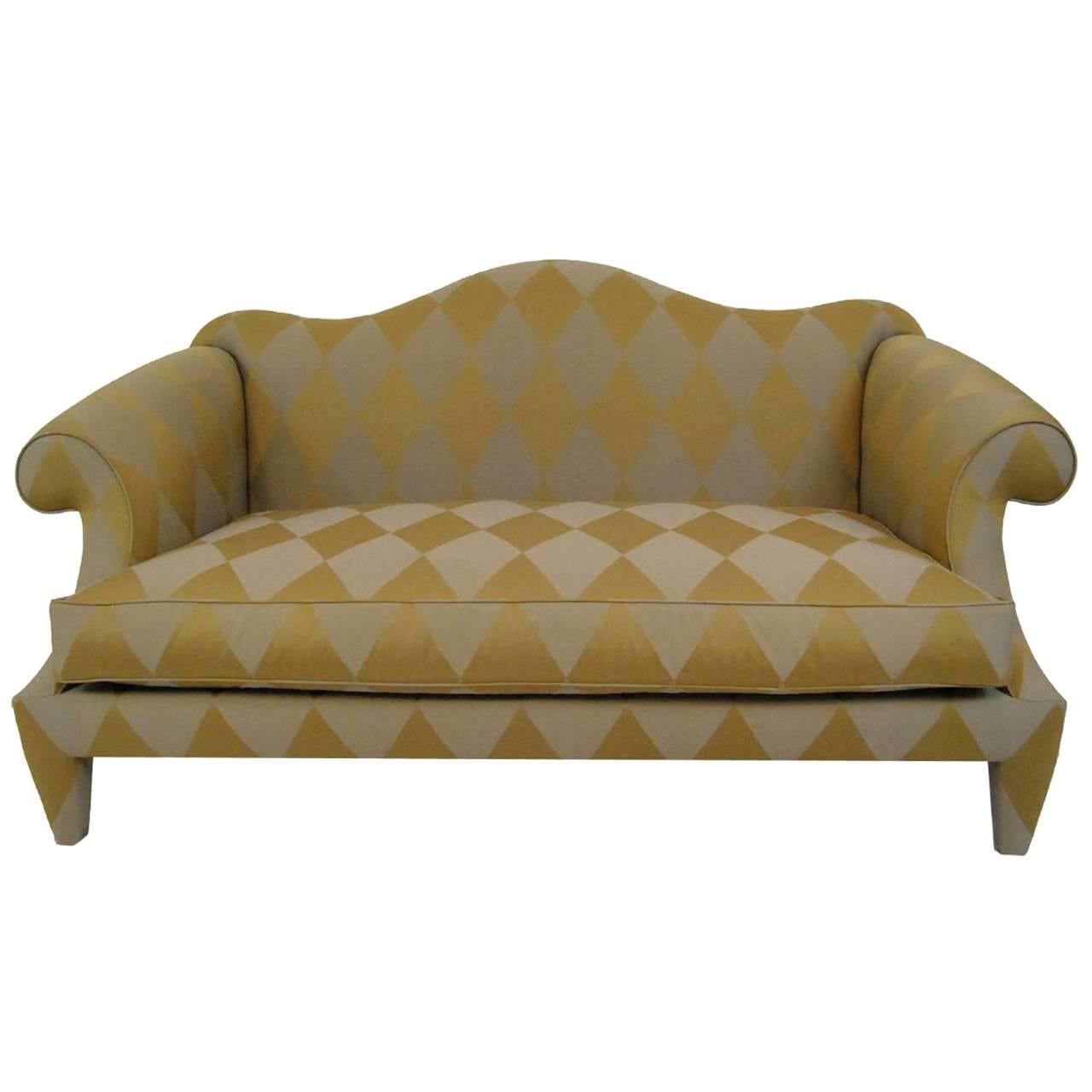 20th Century Camelback Settee Sofa by Donghia