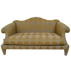 Vintage 20th Century Camelback Settee Sofa by Donghia
