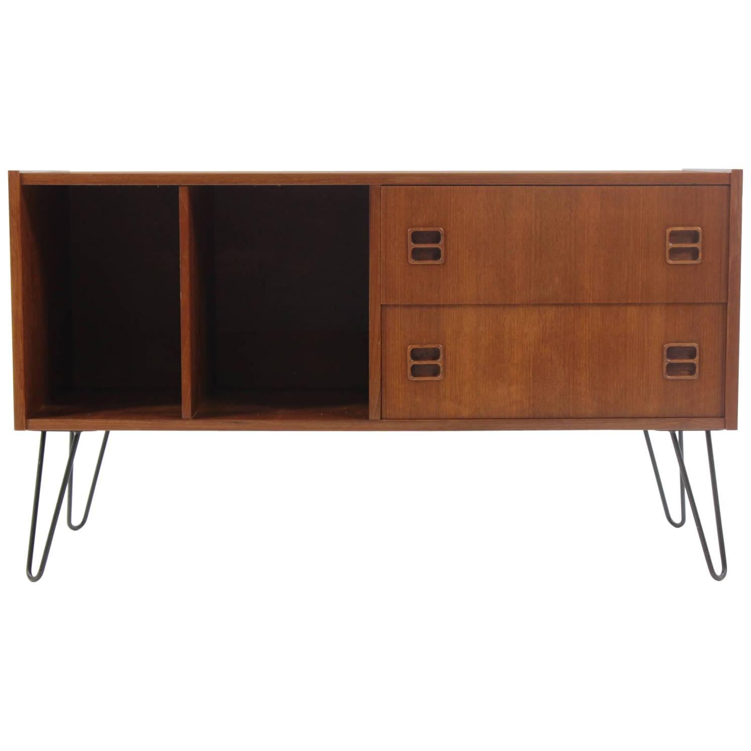 Danish Teak TV Stand Cabinet, 1960