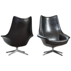 H.W. Klein "Pirouette" Swivel Chairs, Set of Two