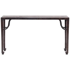 19th Century Chinese Narrow Corner Leg Table