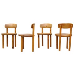 Set of Four Pine Daumiller Dining Chairs