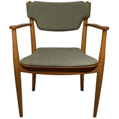 Danish Midcentury Portex Chair by Peter Hvidt & Orla Mølgaard, Woollen Fabric
