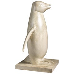 Plaster Model of a Penguin by Belgian Sculptor Adolphe A.H. Daenen, 20th Century
