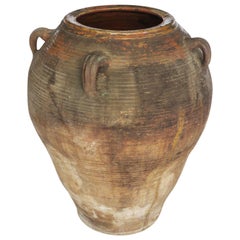 Antique 19th Century Extra Large Semi Glazed Ceramic Jar