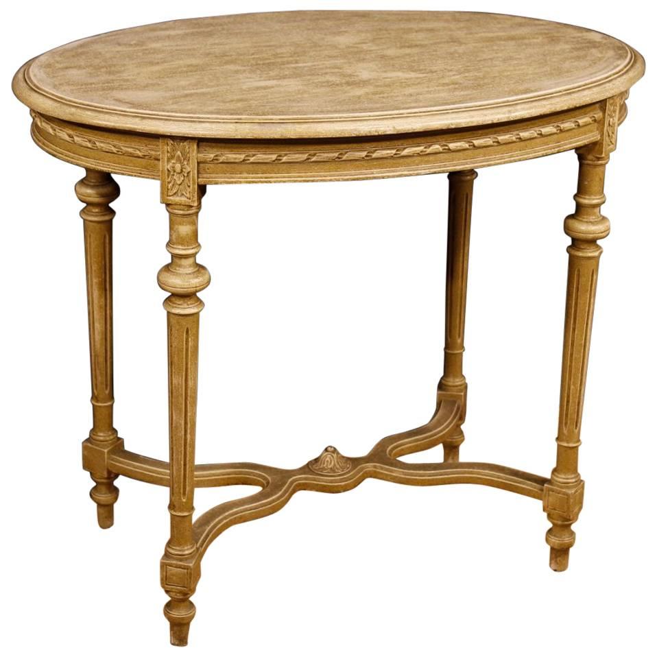 Italian Side Table in Lacquered Wood in Louis XVI Style from 20th Century