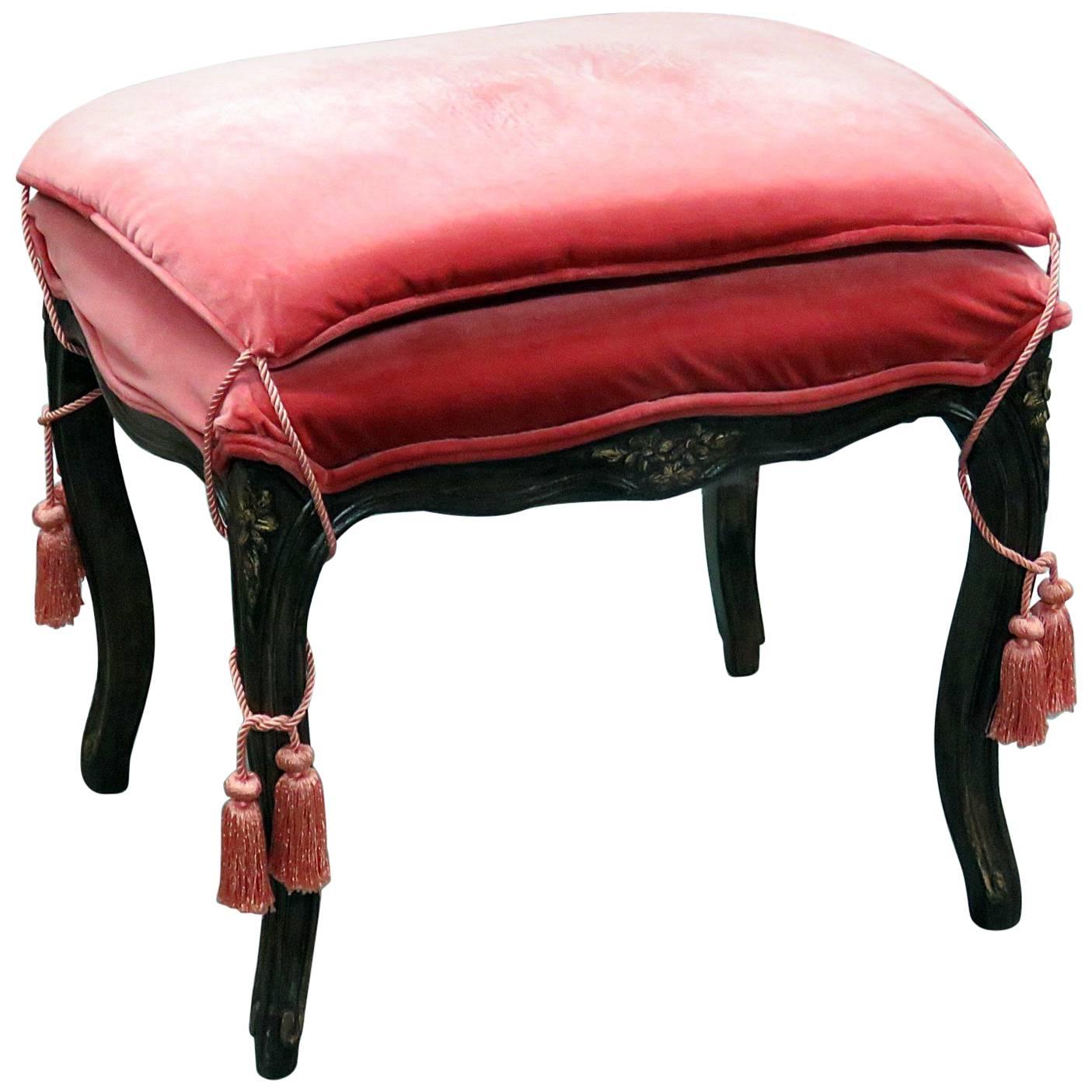 French Upholstered Stool