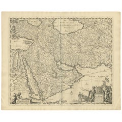 Antique Map of the Region East from Cyprus to Iran ‘Asia’ by F. De Wit, 1680