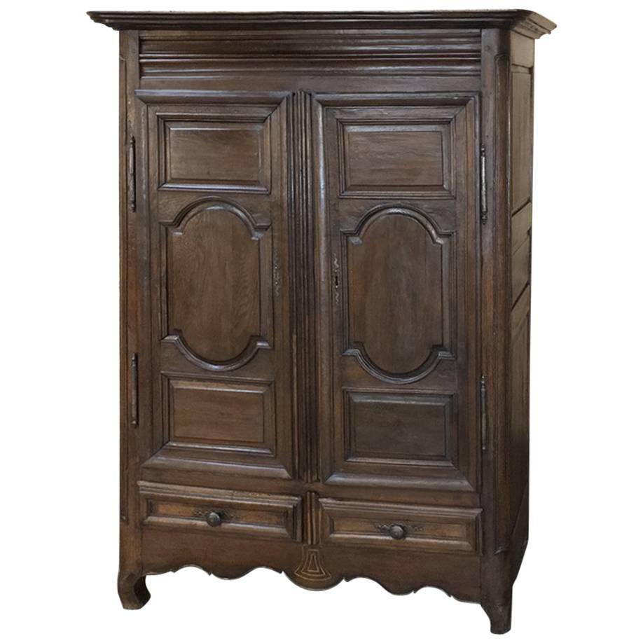 18th Century Rustic Country French Oak Armoire