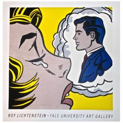 Roy Lichtenstein Pop Art Poster of 1961 Painting "Thinking of Him"