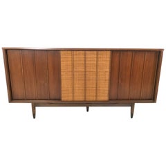 Retro Walnut Sideboard Produced by Mainline with Double, Sided Doors, 1950s-1960s