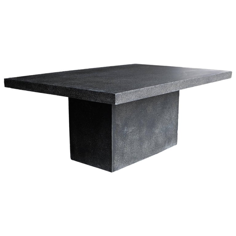 Lightweight Outdoor Dining Table In Coal Stone Finish By Zachary A Lightweight Outdoor Dining Table In Coal Stone Finish By Zachary A Design For
