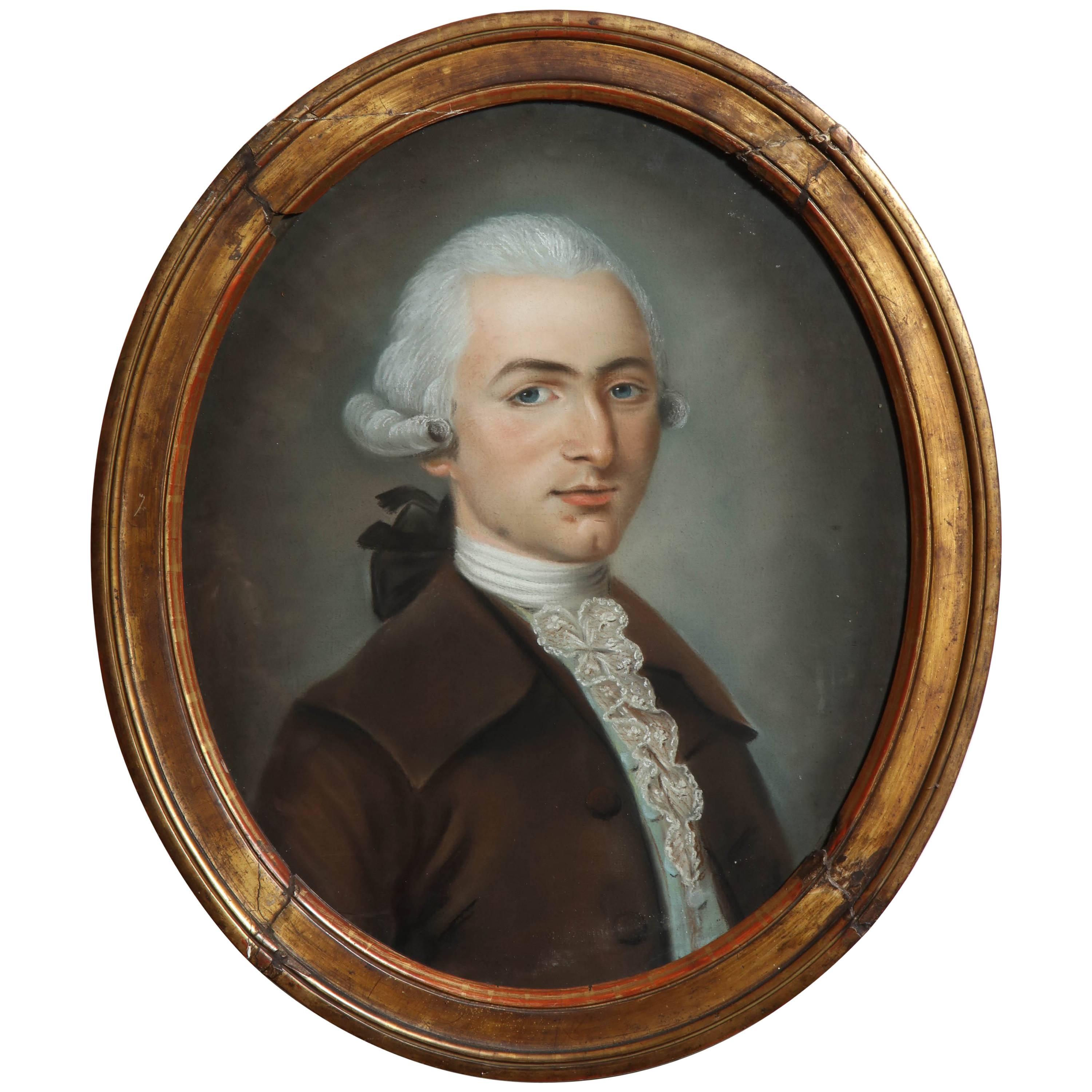 Pastel of a Gentleman, Circle of Daniel Gardiner, circa 1750-1805 For Sale