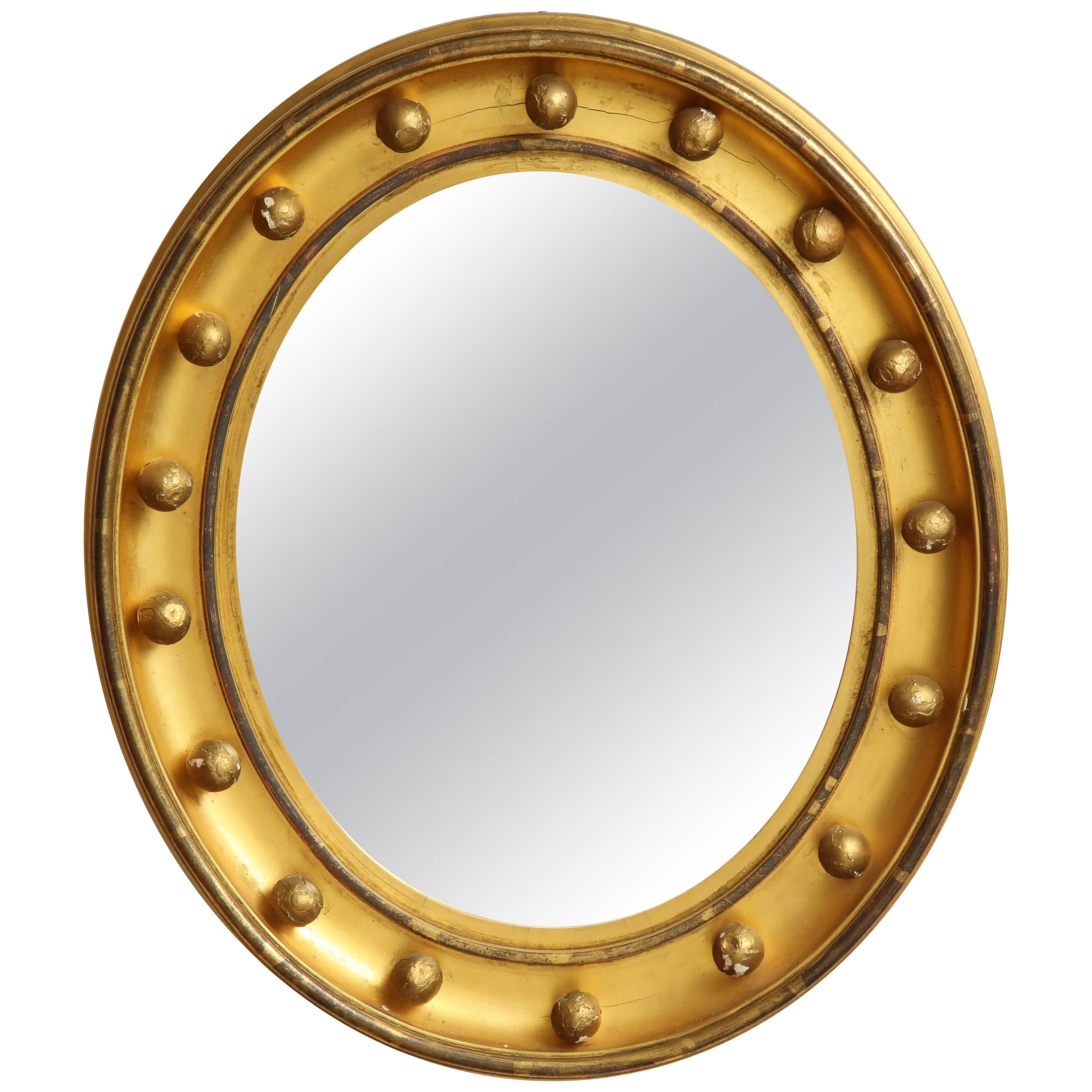 19th Century English, Glided, Beveled Mirror For Sale