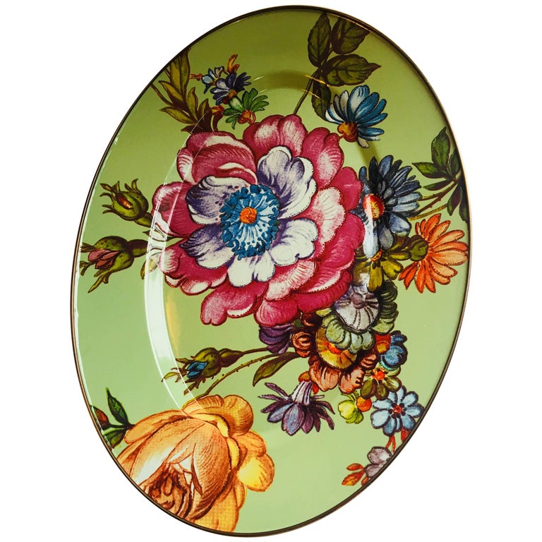 Mackenzie Childs Blossom Oval Platter For Sale at 1stDibs