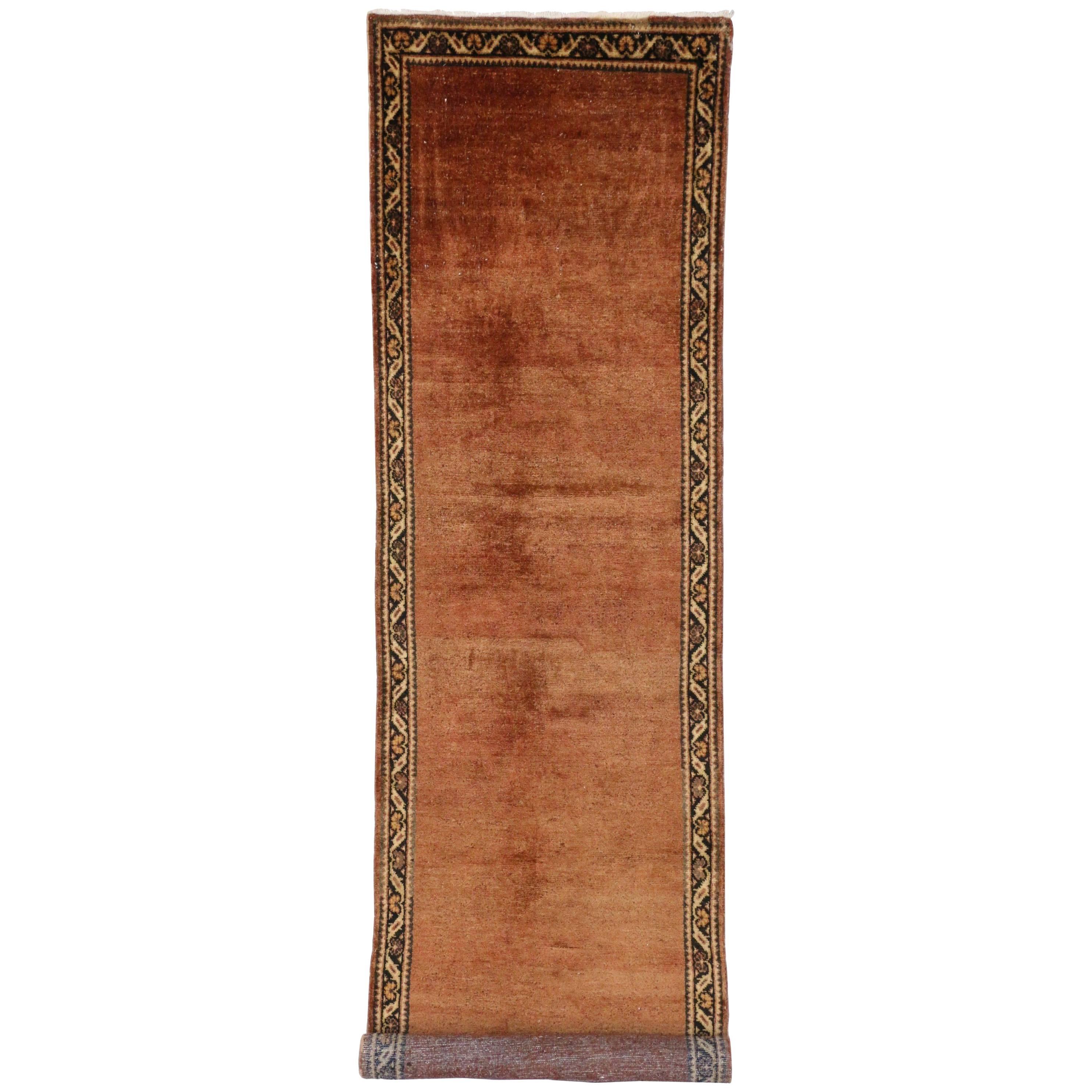 Antique Persian Mahal Runner with Modern Traditional Style, Long Hallway Runner