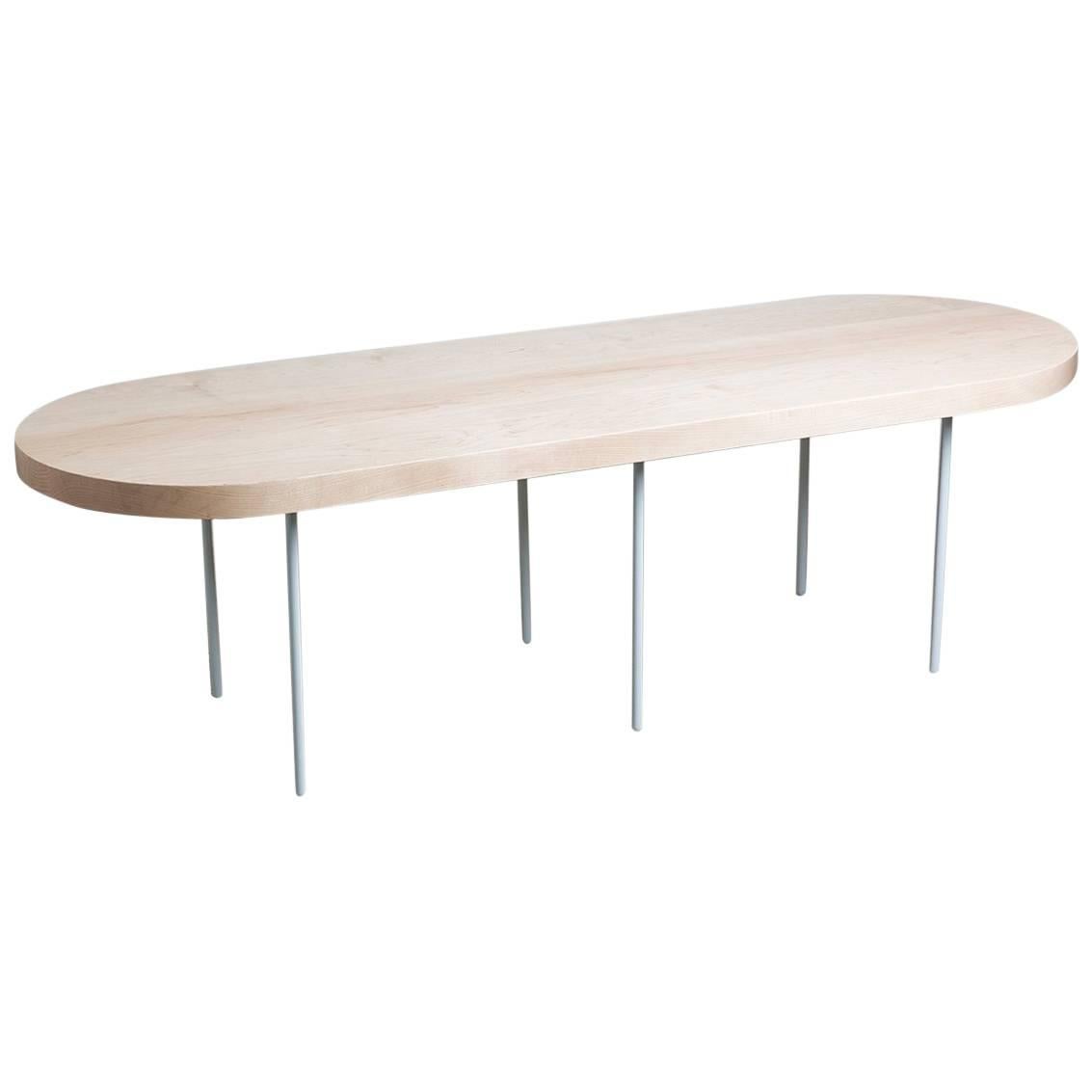 Situation Table in Maple and Gray For Sale